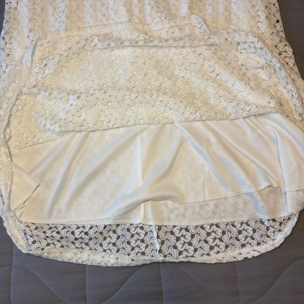 Naif White‎ Crochet White Dress 2X